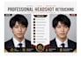 do professional headshot retouching and skin editing